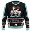 Chibi Avatar Ugly Christmas Sweater FRONT mockup - Avatar The Last Airbender Gifts