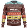 Happy Holidays Avatar Ugly Christmas Sweater FRONT mockup - Avatar The Last Airbender Gifts